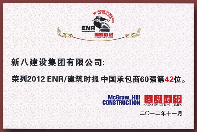 2012年中国承包商和工程设计企业双60强
